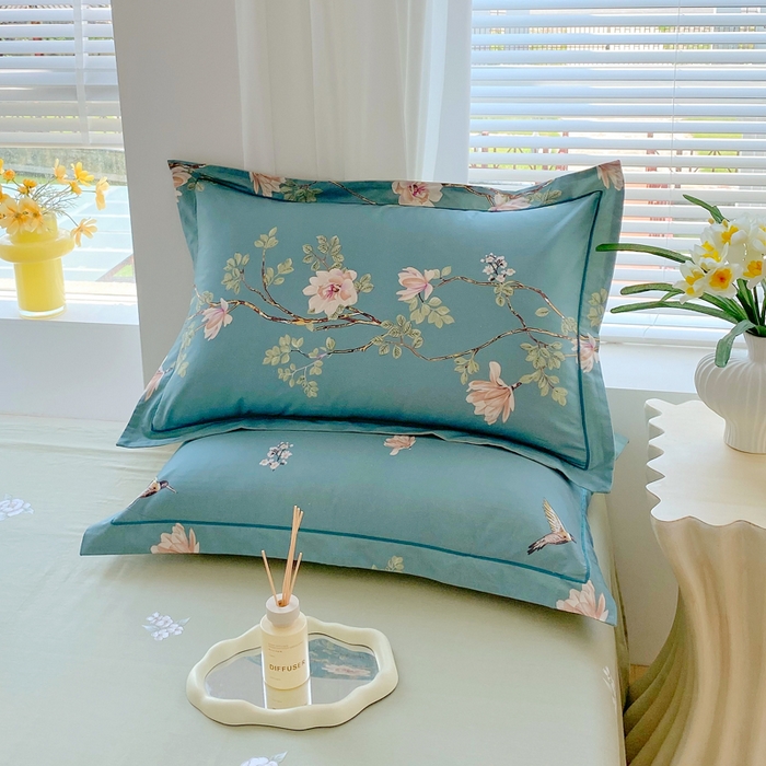 91家纺网 家纺一手货源 找家纺 星期三家纺 2025年7月新款铂金全棉纯棉13372四件套 遇见