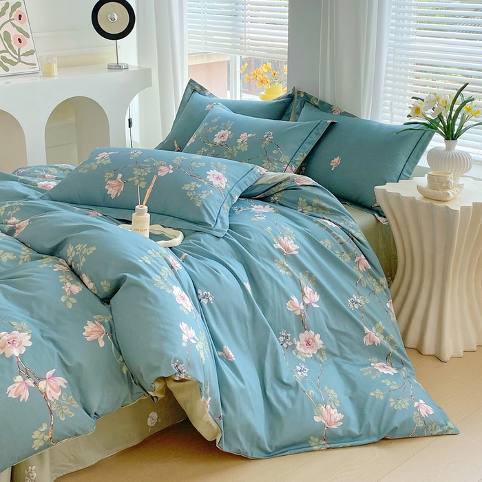 91家纺网 家纺一手货源 找家纺 星期三家纺 2025年7月新款铂金全棉纯棉13372四件套 遇见