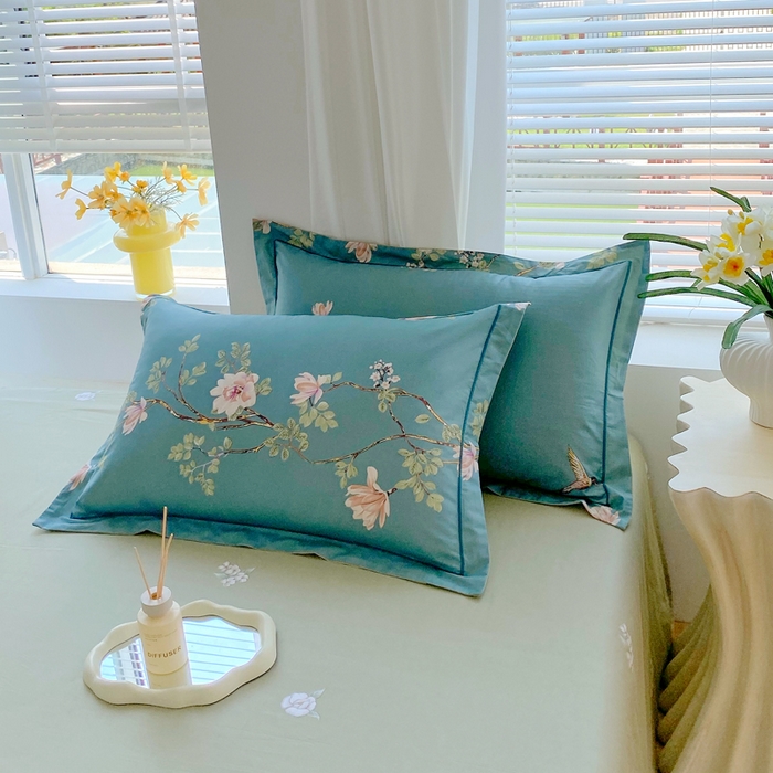 91家纺网 家纺一手货源 找家纺 星期三家纺 2025年7月新款铂金全棉纯棉13372四件套 遇见