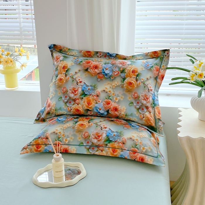 91家纺网 家纺一手货源 找家纺 星期三家纺 2025年7月新款铂金全棉纯棉13372四件套 梦薇