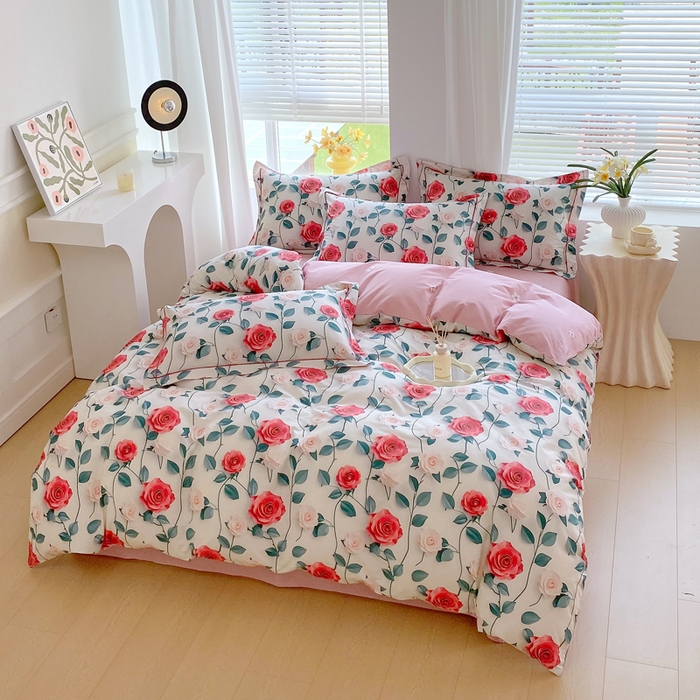 91家纺网 家纺一手货源 找家纺 星期三家纺 2025年7月新款铂金全棉纯棉13372四件套 莱茵庄园