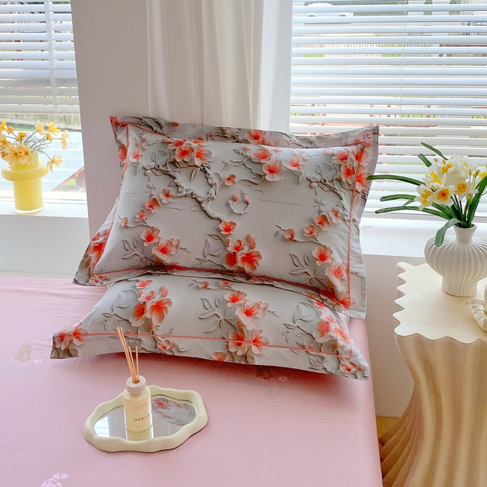 91家纺网 家纺一手货源 找家纺 星期三家纺 2025年7月新款铂金全棉纯棉13372四件套 卢浮梦