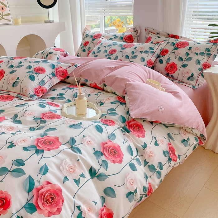 91家纺网 家纺一手货源 找家纺 星期三家纺 2025年7月新款铂金全棉纯棉13372四件套 莱茵庄园