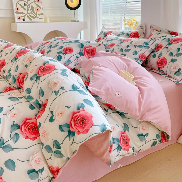 星期三家纺 2025年7月新款铂金全棉纯棉13372四件套 莱茵庄园