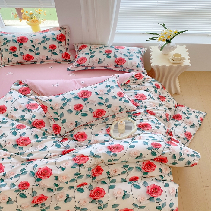 91家纺网 家纺一手货源 找家纺 星期三家纺 2025年7月新款铂金全棉纯棉13372四件套 莱茵庄园