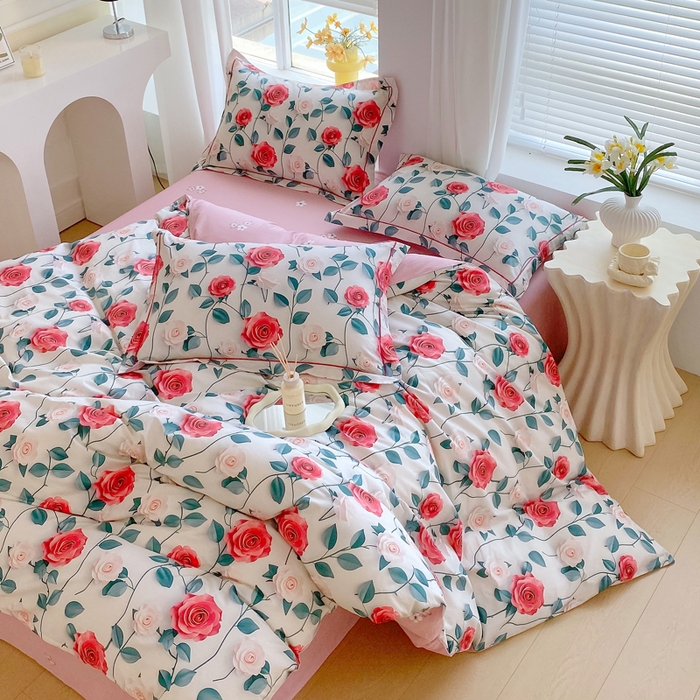 91家纺网 家纺一手货源 找家纺 星期三家纺 2025年7月新款铂金全棉纯棉13372四件套 莱茵庄园