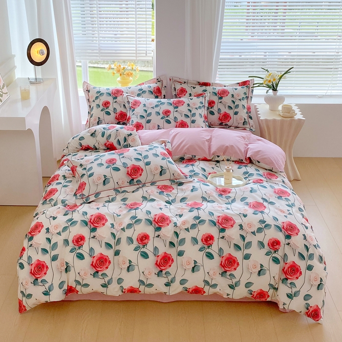 91家纺网 家纺一手货源 找家纺 星期三家纺 2025年7月新款铂金全棉纯棉13372四件套 莱茵庄园