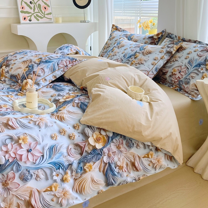 91家纺网 家纺一手货源 找家纺 （总）星期三家纺 2025年7月新款铂金全棉纯棉13372四件套