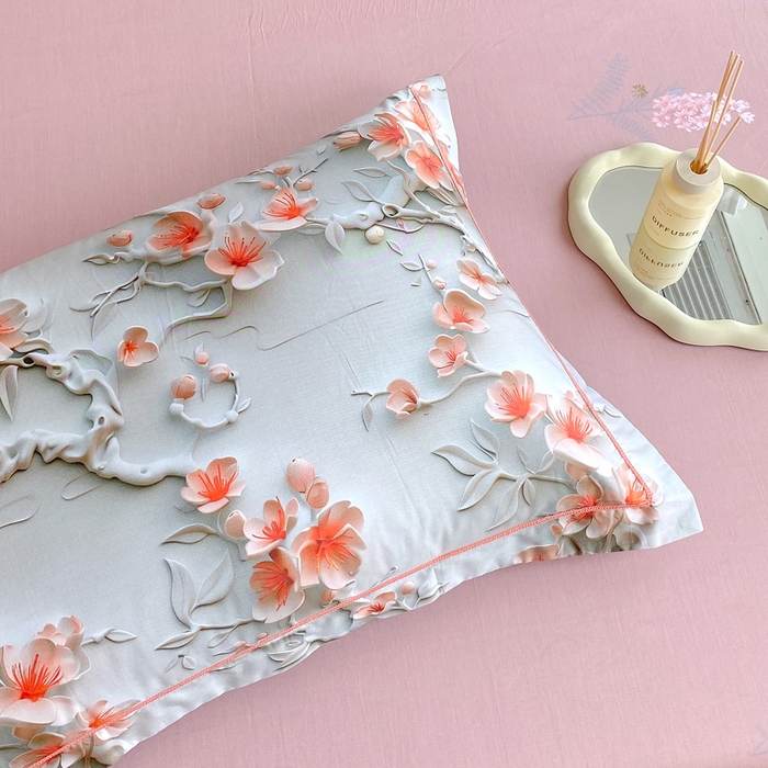 91家纺网 家纺一手货源 找家纺 星期三家纺 2025年7月新款铂金全棉纯棉13372四件套 卢浮梦