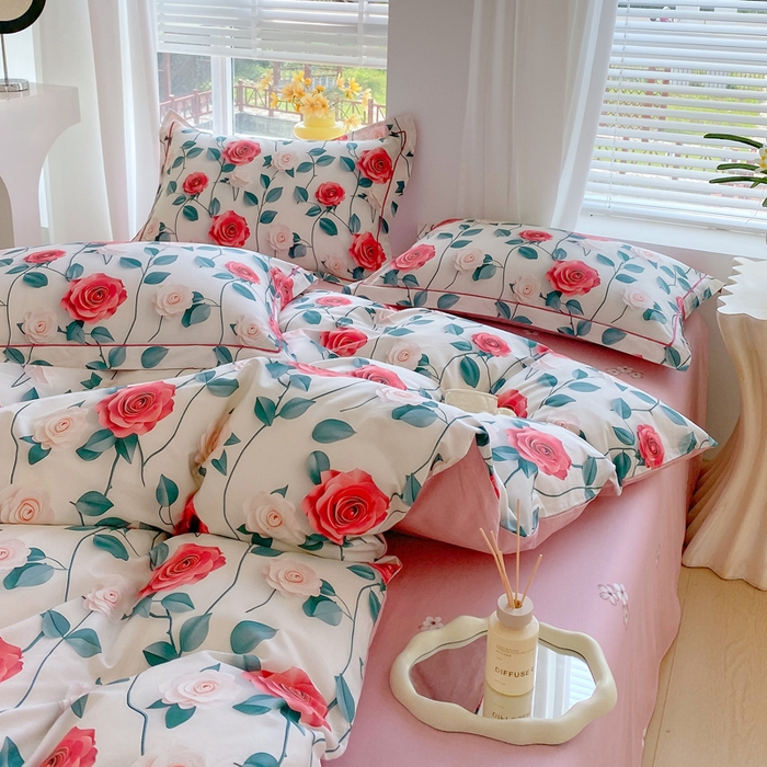 91家纺网 家纺一手货源 找家纺 星期三家纺 2025年7月新款铂金全棉纯棉13372四件套 莱茵庄园