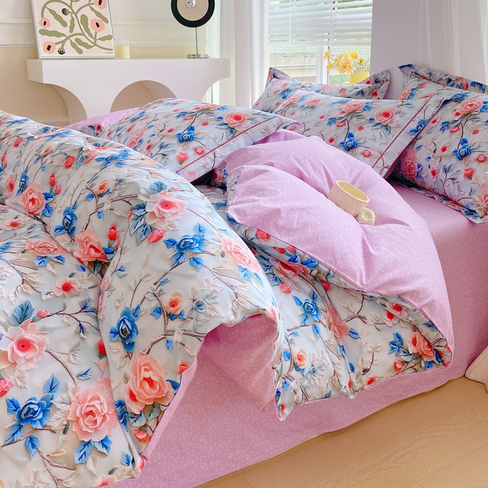 91家纺网 家纺一手货源 找家纺 （总）星期三家纺 2025年7月新款铂金全棉纯棉13372四件套