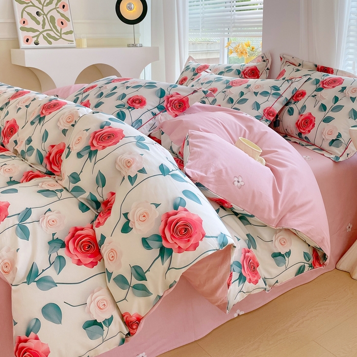 91家纺网 家纺一手货源 找家纺 星期三家纺 2025年7月新款铂金全棉纯棉13372四件套 莱茵庄园