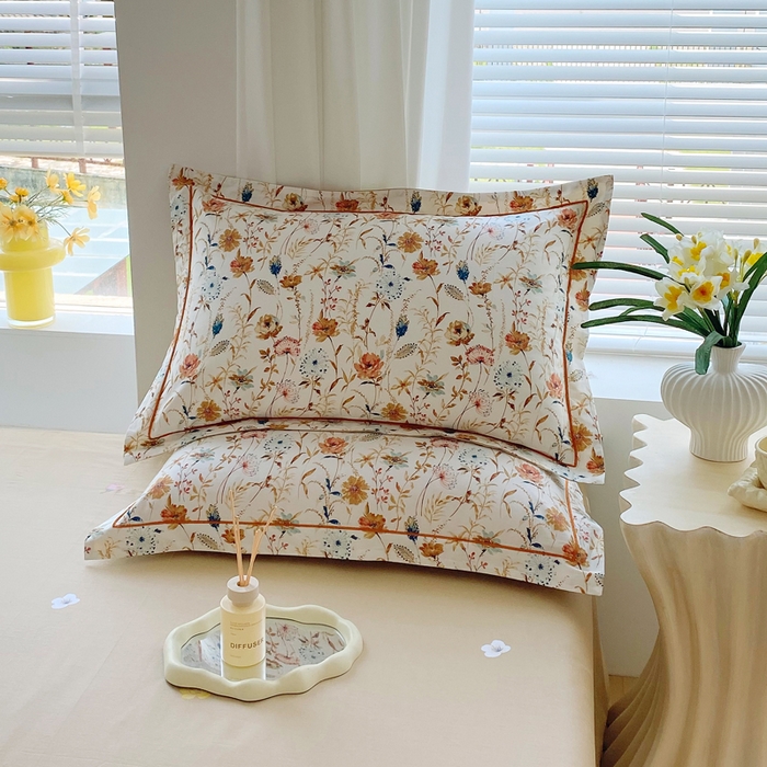 91家纺网 家纺一手货源 找家纺 星期三家纺 2025年7月新款铂金全棉纯棉13372四件套 胭脂