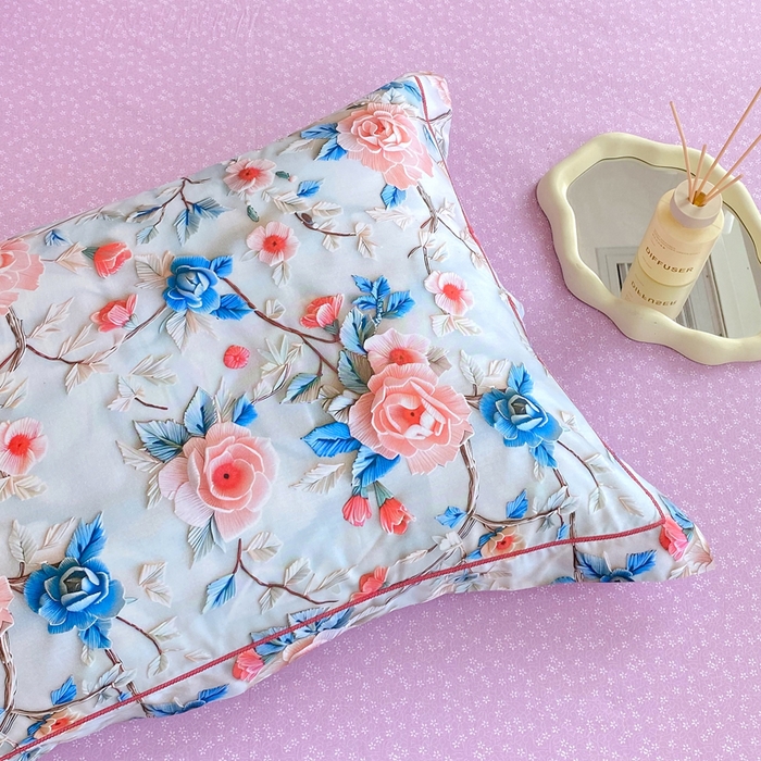 91家纺网 家纺一手货源 找家纺 星期三家纺 2025年7月新款铂金全棉纯棉13372四件套 花汀