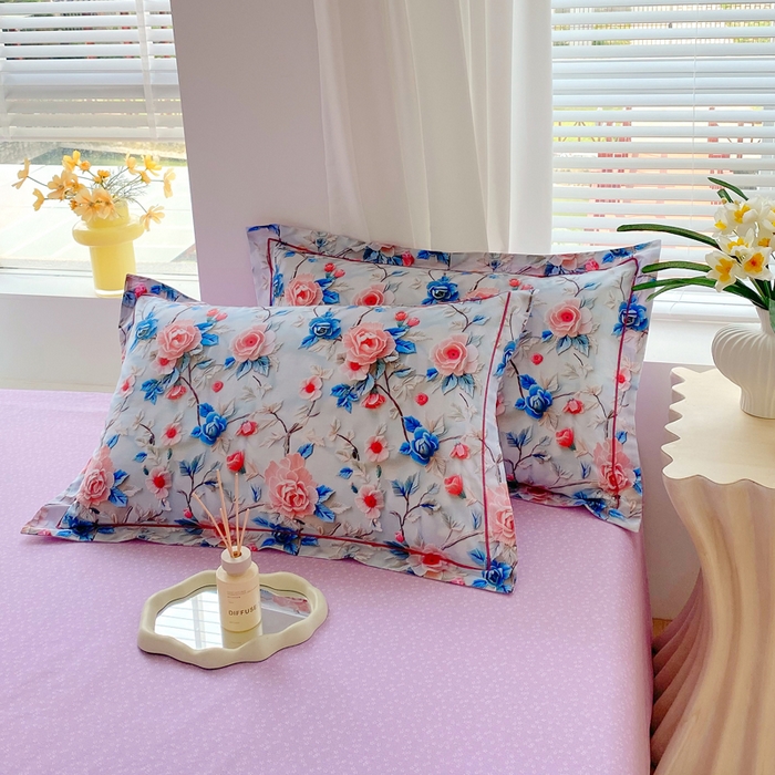 91家纺网 家纺一手货源 找家纺 星期三家纺 2025年7月新款铂金全棉纯棉13372四件套 花汀