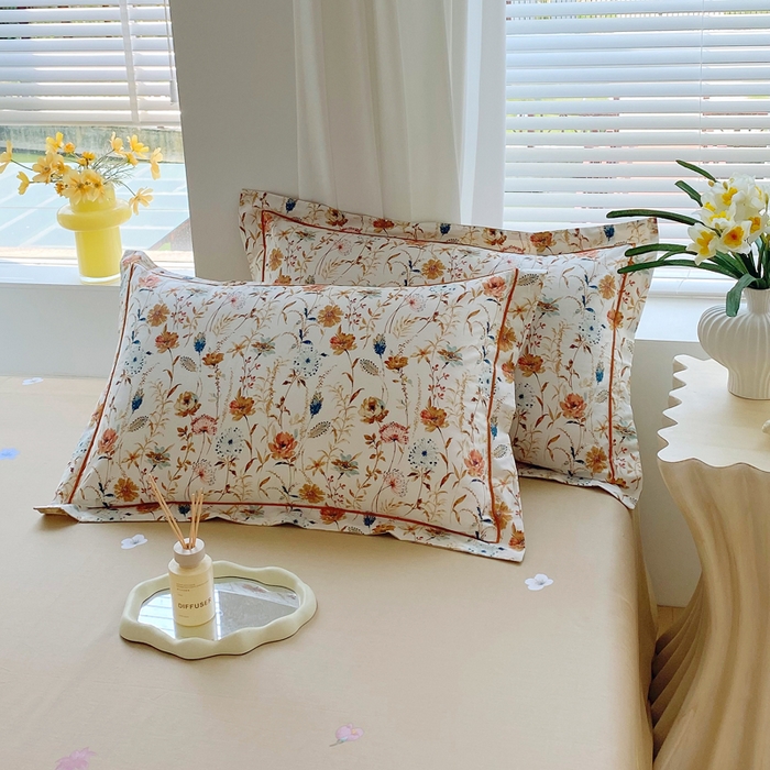 91家纺网 家纺一手货源 找家纺 星期三家纺 2025年7月新款铂金全棉纯棉13372四件套 胭脂