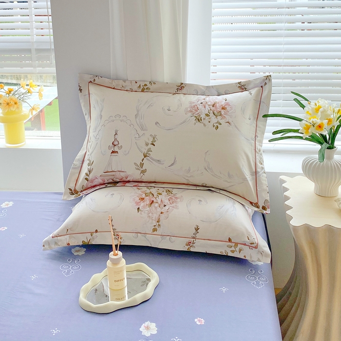 91家纺网 家纺一手货源 找家纺 星期三家纺 2025年7月新款铂金全棉纯棉13372四件套 敦煌飞花