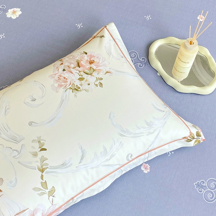 91家纺网 家纺一手货源 找家纺 星期三家纺 2025年7月新款铂金全棉纯棉13372四件套 敦煌飞花