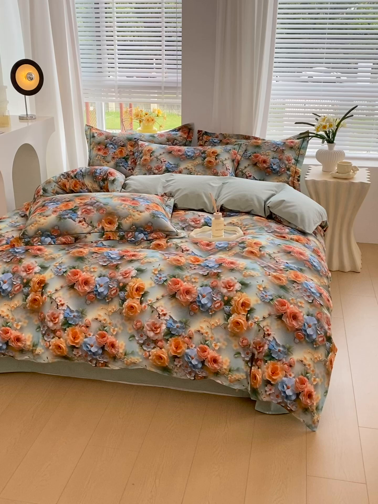 91家纺网 家纺一手货源 找家纺 星期三家纺 2025年7月新款铂金全棉纯棉13372四件套 梦薇