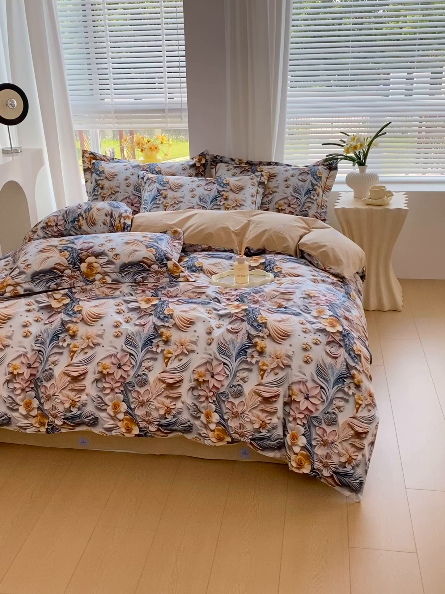 91家纺网 家纺一手货源 找家纺 星期三家纺 2025年7月新款铂金全棉纯棉13372四件套 爱丽丝