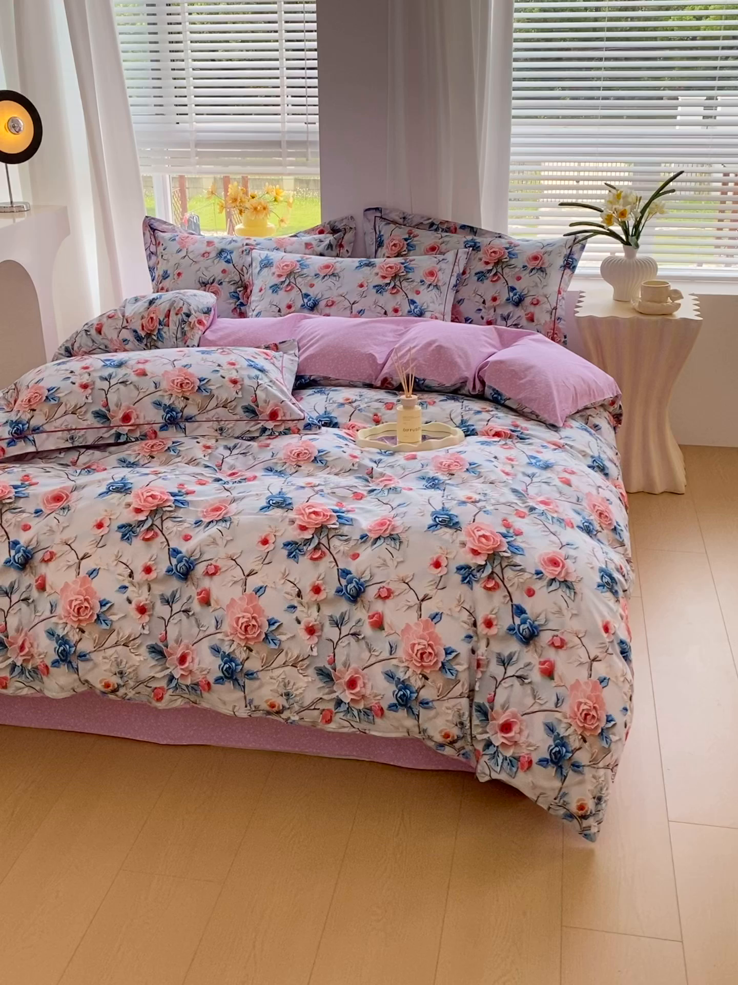 91家纺网 家纺一手货源 找家纺 星期三家纺 2025年7月新款铂金全棉纯棉13372四件套 花汀