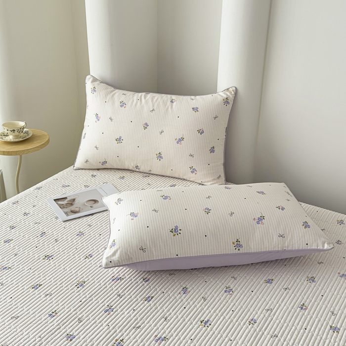 91家纺网 家纺一手货源 找家纺 （总）橘夏家纺 2025新款A类莱赛尔天丝棉印花单枕套-稀疏小花