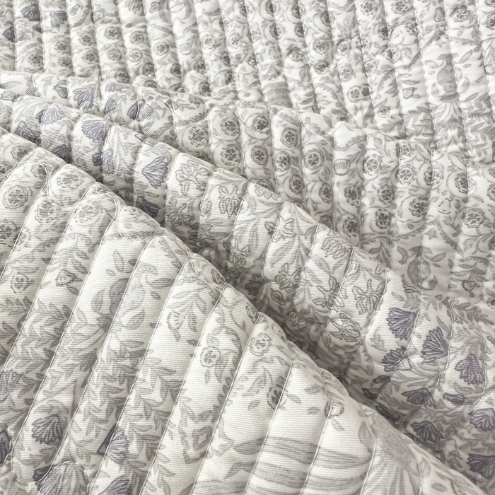 91家纺网 家纺一手货源 找家纺 橘夏家纺 2025新款A类莱赛尔天丝棉印花床盖-自然丛林 铃兰花园-薰衣紫