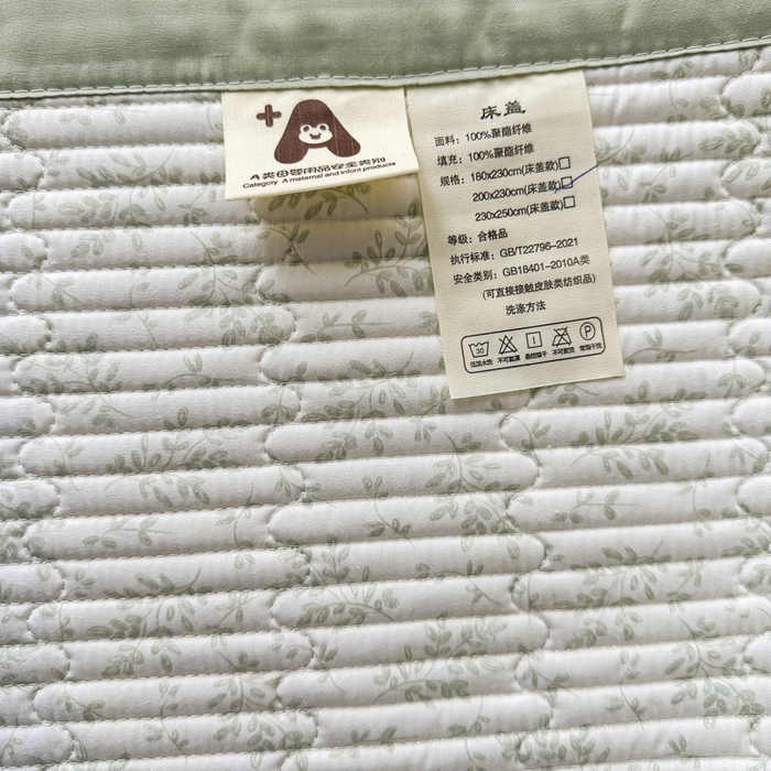 91家纺网 家纺一手货源 找家纺 橘夏家纺 2025新款A类莱赛尔天丝棉印花床盖-自然丛林 小叶女贞-绿意