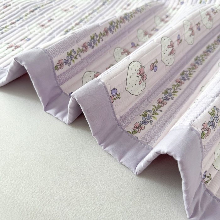 91家纺网 家纺一手货源 找家纺 （总）橘夏家纺 2025新款A类莱赛尔天丝棉印花床盖-自由几何