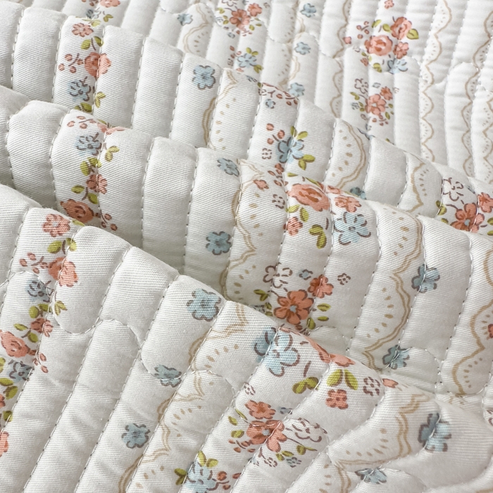 91家纺网 家纺一手货源 找家纺 橘夏家纺 2025新款A类莱赛尔天丝棉印花床盖-自由几何 自由小玫瑰-天蓝