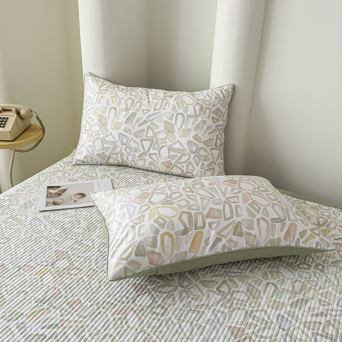 91家纺网 家纺一手货源 找家纺 （总）恒尚居 2025新款A类莱赛尔天丝棉印花单枕套-自由几何