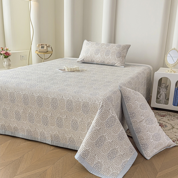 91家纺网 家纺一手货源 找家纺 （总）恒尚居 2025新款A类莱赛尔天丝棉印花床盖-自然丛林