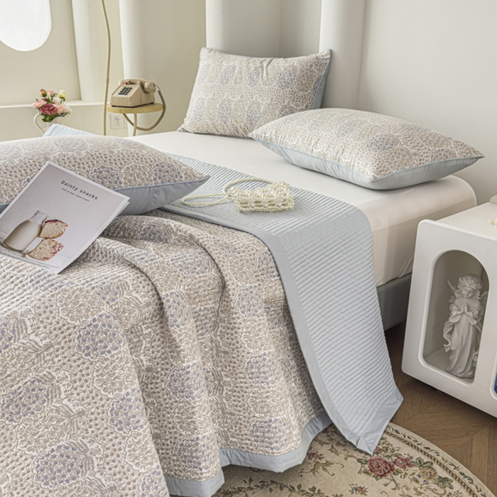 91家纺网 家纺一手货源 找家纺 （总）恒尚居 2025新款A类莱赛尔天丝棉印花床盖-自然丛林