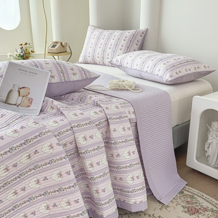 91家纺网 家纺一手货源 找家纺 （总）恒尚居 2025新款A类莱赛尔天丝棉印花床盖-自由几何