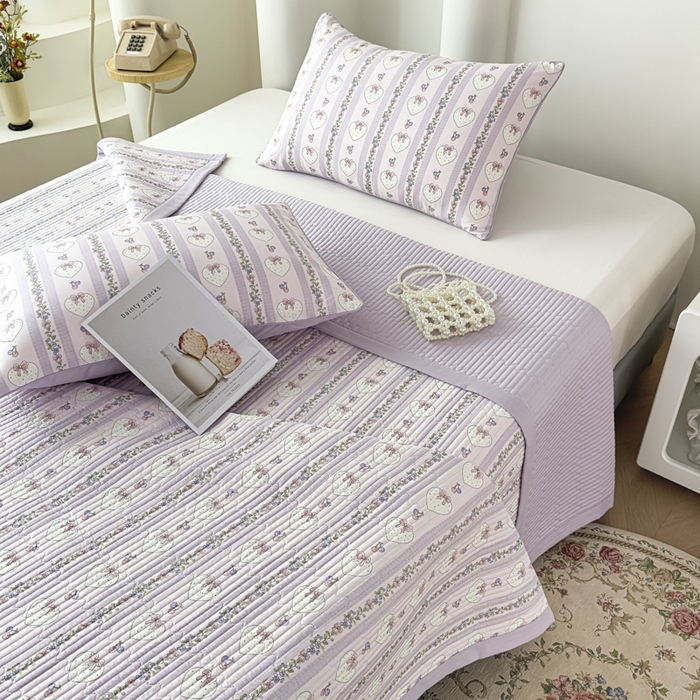 91家纺网 家纺一手货源 找家纺 （总）恒尚居 2025新款A类莱赛尔天丝棉印花床盖-自由几何