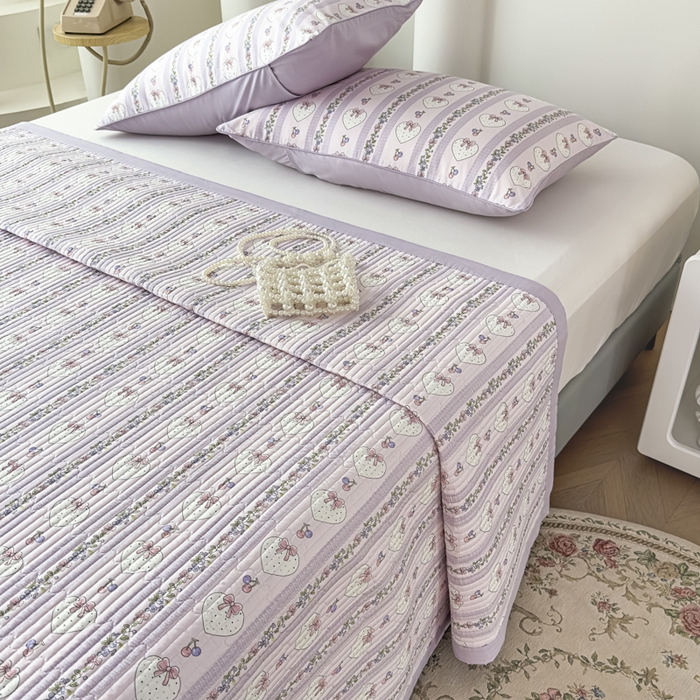 91家纺网 家纺一手货源 找家纺 （总）恒尚居 2025新款A类莱赛尔天丝棉印花床盖-自由几何