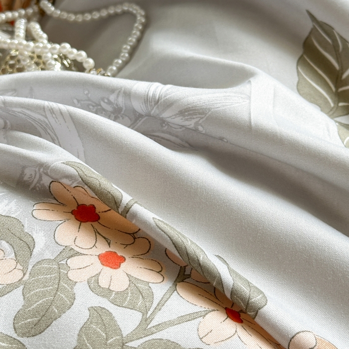 91家纺网 家纺一手货源 找家纺 雨田家纺 2025新款柔软亲肤印花系列床裙单件单床裙 桑秋