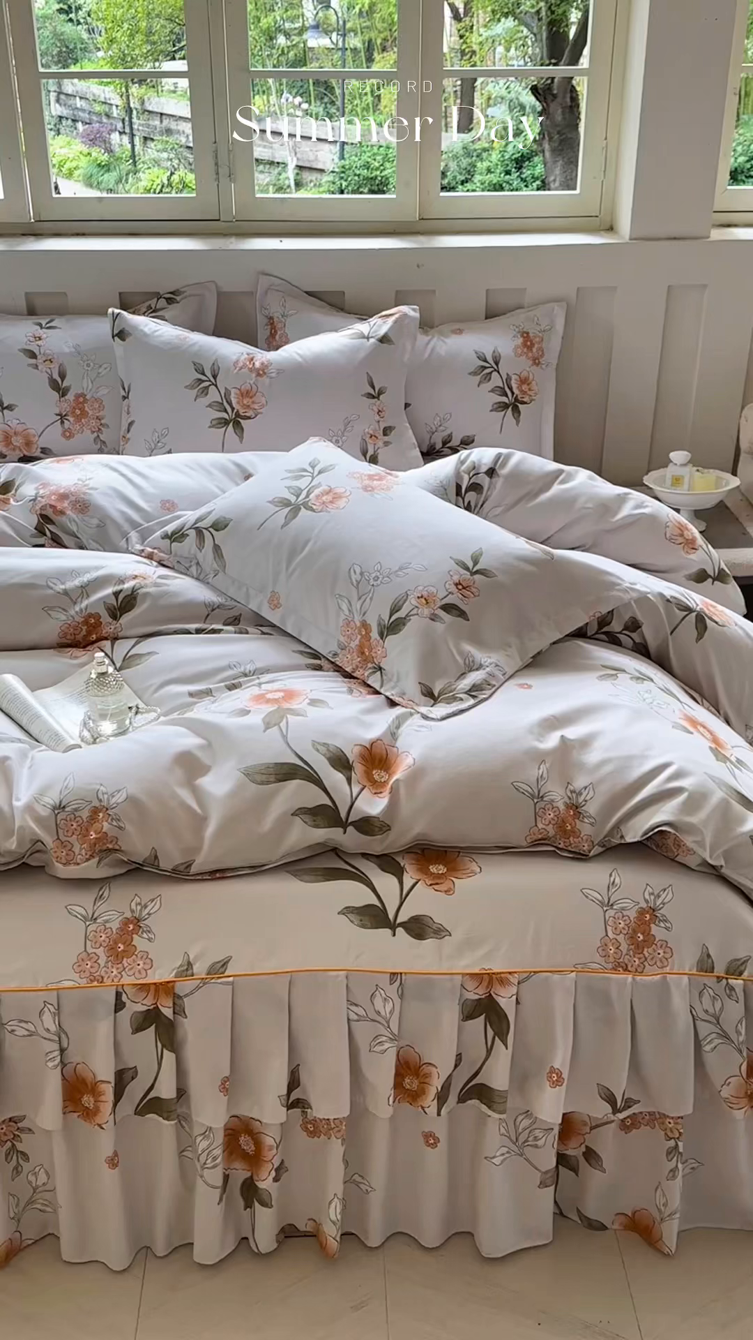 91家纺网 家纺一手货源 找家纺 雨田家纺 2025新款柔软亲肤印花床裙四件套 千秋景色