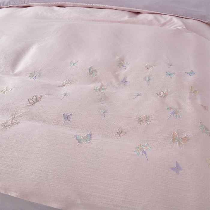 91家纺网 家纺一手货源 找家纺 （总）星窝2025新款蝴蝶重工立体绣花水洗棉四件套-蝶舞飞扬系列