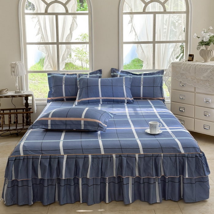 91家纺网 家纺一手货源 找家纺 雨田家纺 2025新款亲肤棉印花床裙四件套-系列一 青春