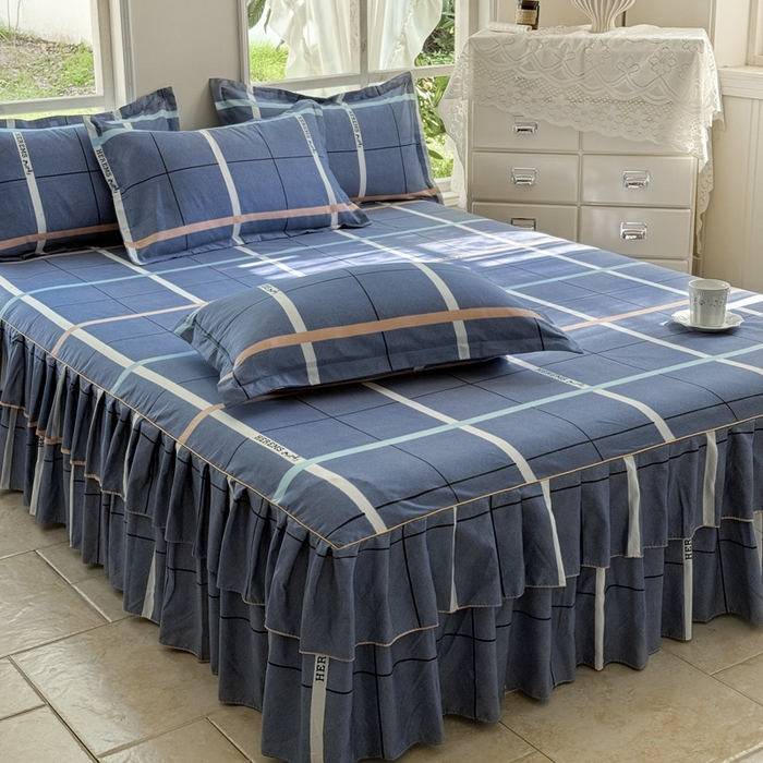 91家纺网 家纺一手货源 找家纺 雨田家纺 2025新款亲肤棉印花床裙四件套-系列一 青春