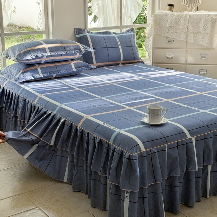 91家纺网 家纺一手货源 找家纺 雨田家纺 2025新款亲肤棉印花床裙四件套-系列一 青春