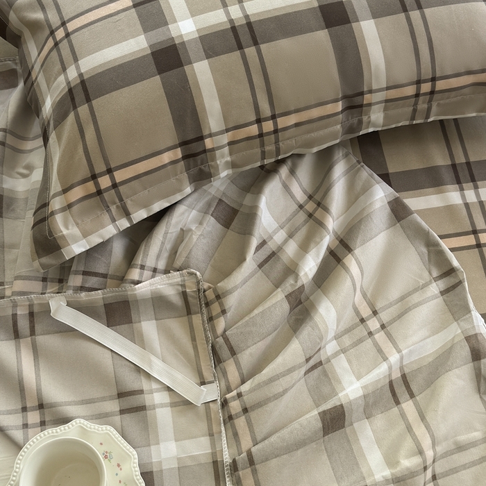 91家纺网 家纺一手货源 找家纺 雨田家纺 2025新款亲肤棉印花床裙四件套-系列一 新动力棕