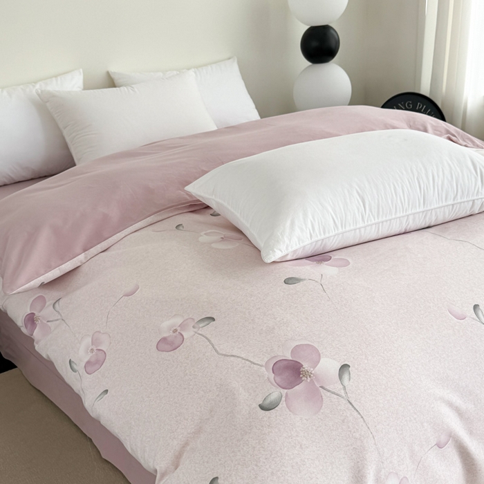 91家纺网 家纺一手货源 找家纺 艾迪尚家纺 2025新款生态全棉纯棉磨毛印花单品系列-单被套被套单件 春暖花开-紫