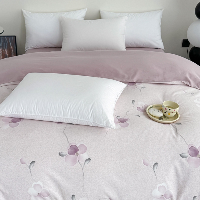 91家纺网 家纺一手货源 找家纺 艾迪尚家纺 2025新款生态全棉纯棉磨毛印花单品系列-单被套被套单件 春暖花开-紫