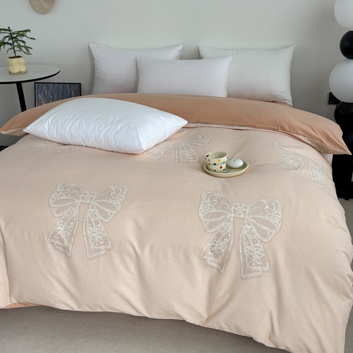 91家纺网 家纺一手货源 找家纺 艾迪尚家纺 2025新款生态全棉纯棉磨毛印花单品系列-单被套被套单件 福蝶-桔