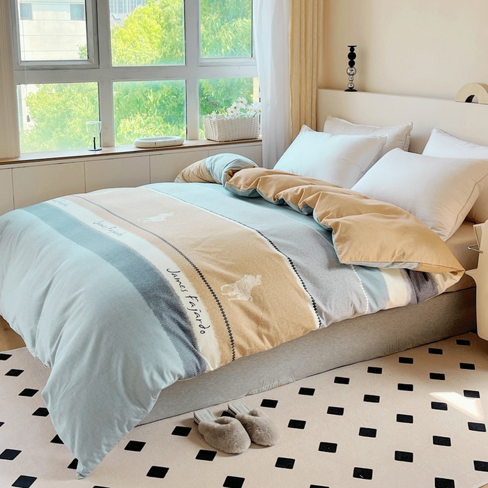 91家纺网 家纺一手货源 找家纺 艾迪尚家纺 2025新款生态全棉纯棉磨毛印花单品系列-单被套被套单件 普罗迪—兰