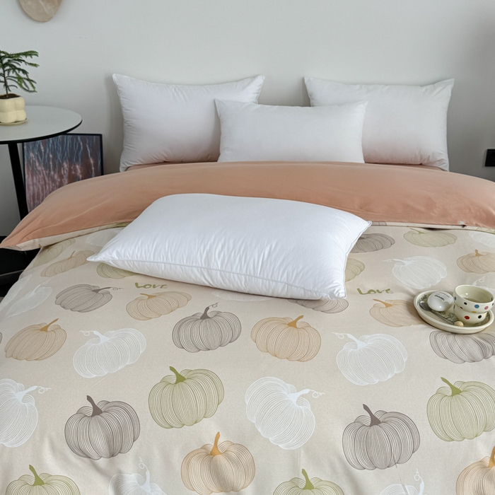 91家纺网 家纺一手货源 找家纺 艾迪尚家纺 2025新款生态全棉纯棉磨毛印花单品系列-单被套被套单件 如意-桔