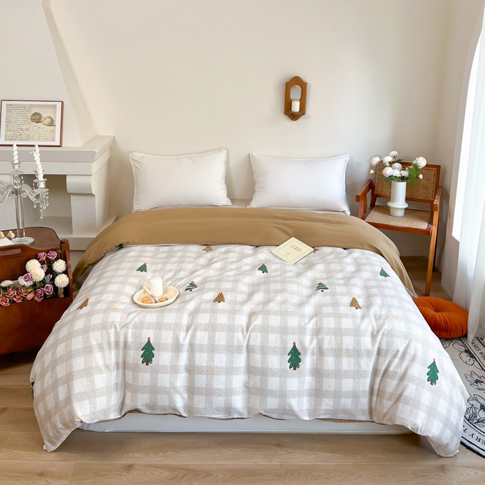 91家纺网 家纺一手货源 找家纺 艾迪尚家纺 2025新款生态全棉纯棉磨毛印花单品系列-单被套被套单件 圣诞序曲