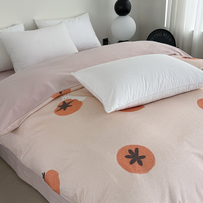 91家纺网 家纺一手货源 找家纺 艾迪尚家纺 2025新款生态全棉纯棉磨毛印花单品系列-单被套被套单件 事事如意-桔